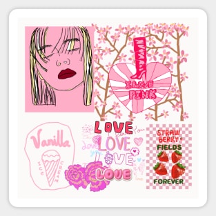 pink lover Magnet